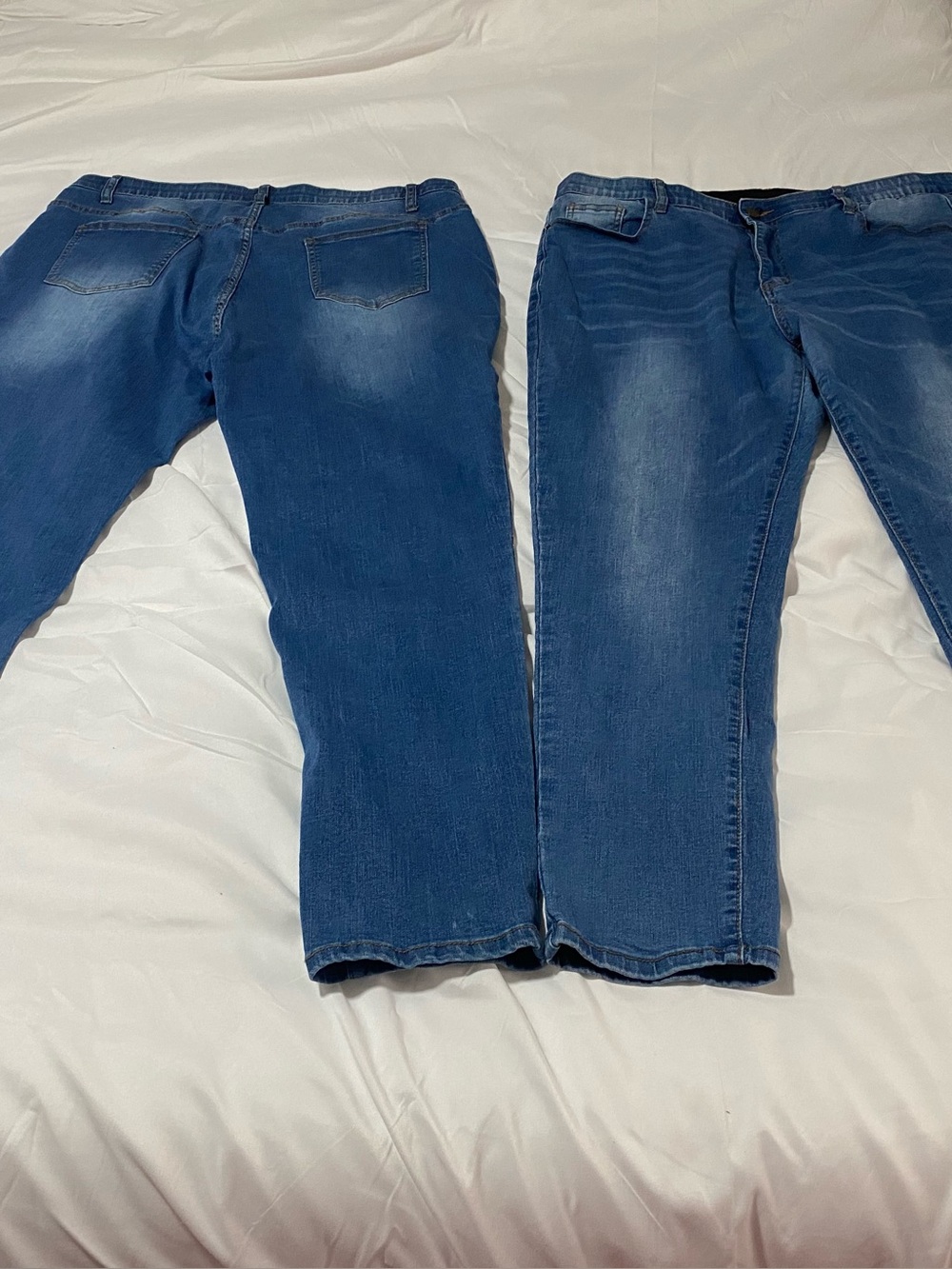 2 Pair for the price on 1 Blue Denim Jeans - Classic Straight Fit